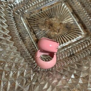 Vintage Pink Clip On Earrings
